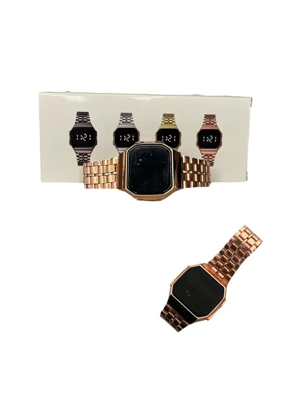 Reloj Elegante Octagonal Rose Gold